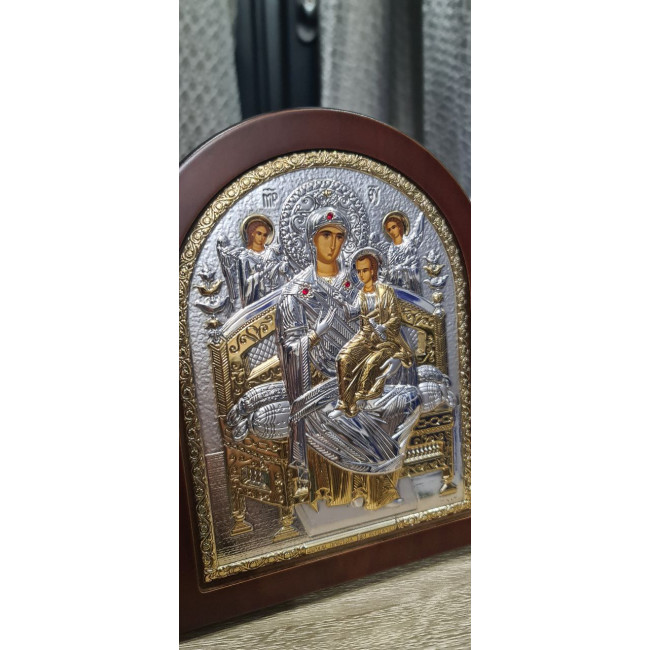 Всецариця Небесна 15х20см Божа Матір срібна іконаі