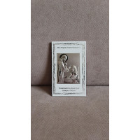 Срібна ікона «Моє Перше Святе Причастя» 10x16 для дівчинки