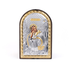 Срібна Ікона Святий Ілля 10х14см арочної форми на пластиковій основі