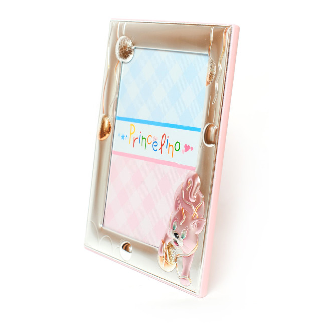 Дитяча Фоторамка 13х18см Срібний оклад, вкритий кольоровою емаллю