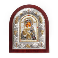 Володимирська Ікона Богородиці 20х25 в сріблі (Греція)