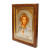 Икона серебренная Спаситель Иисус Христос 15х13см украшена камнями сваровски, прямоугольной формы под стеклом