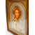Икона серебренная Спаситель Иисус Христос 15х13см украшена камнями сваровски, прямоугольной формы под стеклом