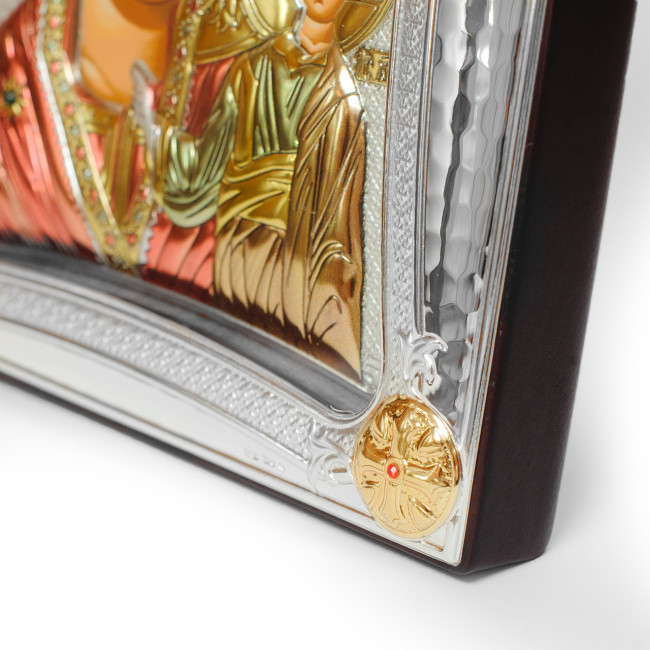 Ексклюзивна срібна ікона Казанська Божа Матір 15,5х19,5см під склом