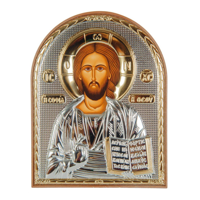Ікона Ісуса Христа Спасителя у сріблі та позолоті ( Греція )