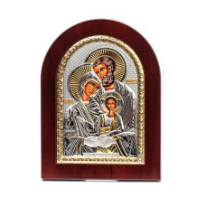 Святе Сімейство 20х25 см грецька срібна ікона