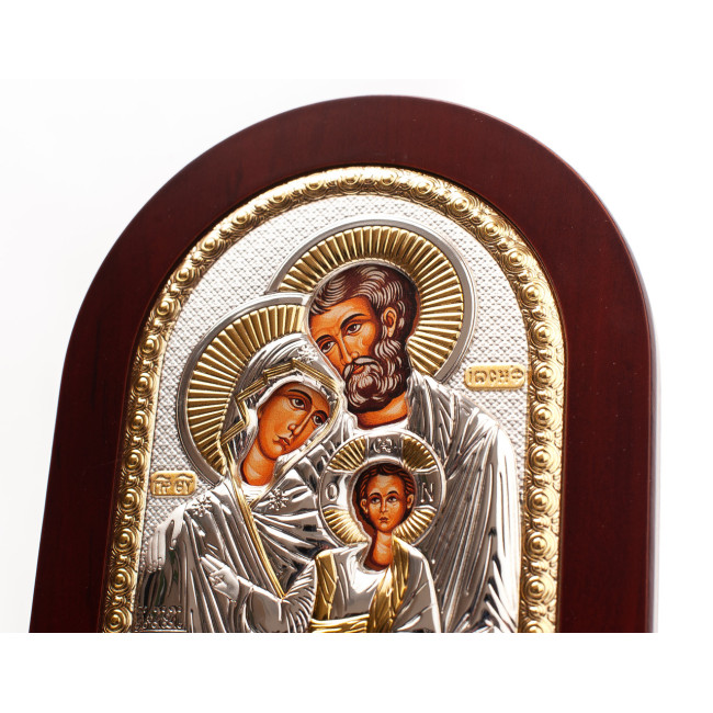 Святе Сімейство 25x33см грецька срібна ікона