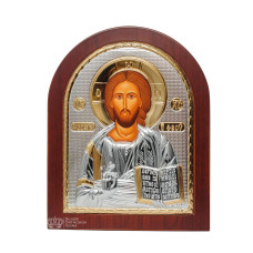 Ісус Христос Спаситель 14,7х18см арочної форми на дереві