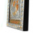 Свята Сім'я 21х26см Срібна Ікона під Склом, обгорнута темною шкірою (Греція)