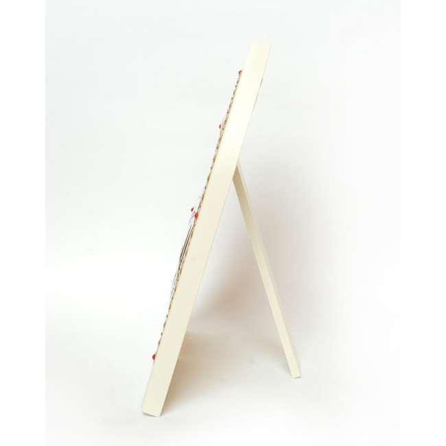 Володимирська Божа Матір, срібна ікона на білому дереві 15х21 см