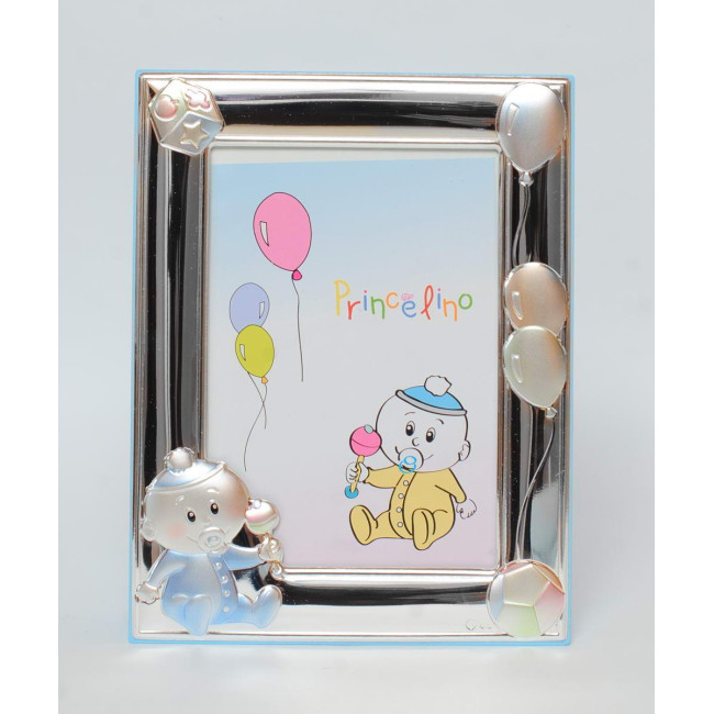 Подарунковий набір срібна рамка для фото 17х13см ікона на подушечці 10х5 см