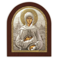 Ікона "Св. Ксенія Петербурзька" 11х13 см зі срібного окладу (Греція)