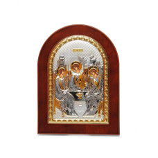 Ікона Свята Трійця 15х19 см у срібному окладі з позолотою (Греція)