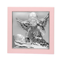 Ікона Ангела Охоронця та немовля 15x15см для дитини, дівчинці у подарунок