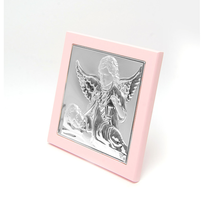 Ікона Ангела Охоронця та немовля 15x15см для дитини, дівчинці у подарунок