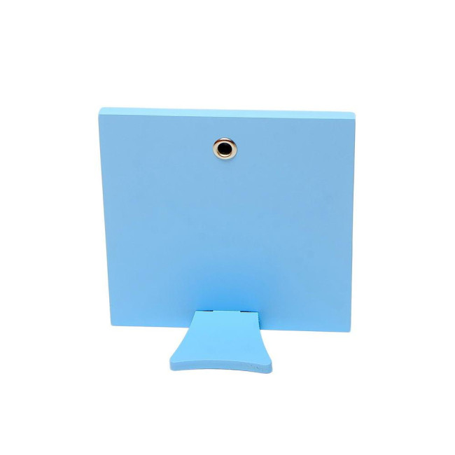 Детская Иконка Ангел Хранитель 15х15см в серебре, покрытая разноцветной эмалью, в синем дереве