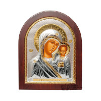 Казанська Богородиця 5,2х6,8см арочної форми на дереві