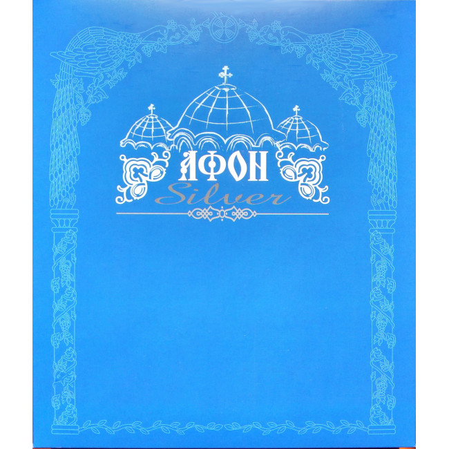 Миколай Чудотворець, грецька ікона у сріблі з позолотою у шкірі 16,5х21,5см