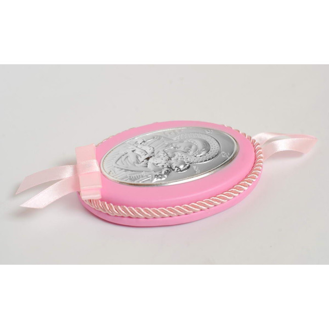 Подарунковий набір: срібна рамка для фото (17х13см) та ікона на подушечці (10х5см)