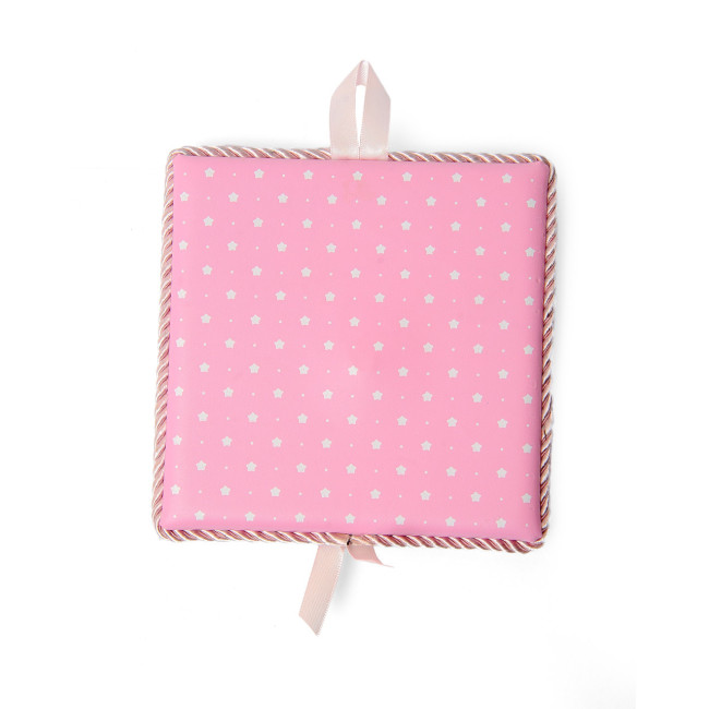 Ікона Ангел Хранитель рожевого кольору на подушечці з емаллю (10,5 х 10,5см)