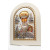 Миколай Чудотворець 10x14см на білому дереві, грецька срібна ікона