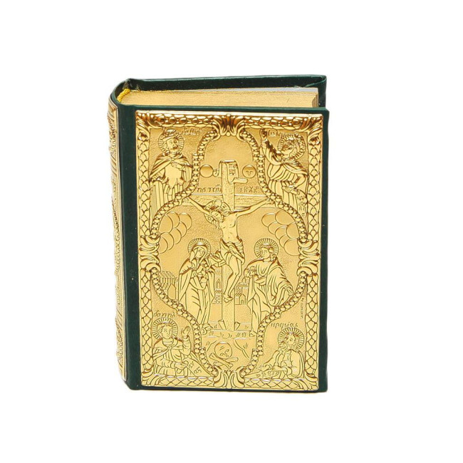 Євангеліє в золотій обкладинці 12х9см