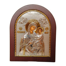 Скоропослушниця Божа Мати 15,6х19 см у сріблі 925 проби та позолоті (Греція)