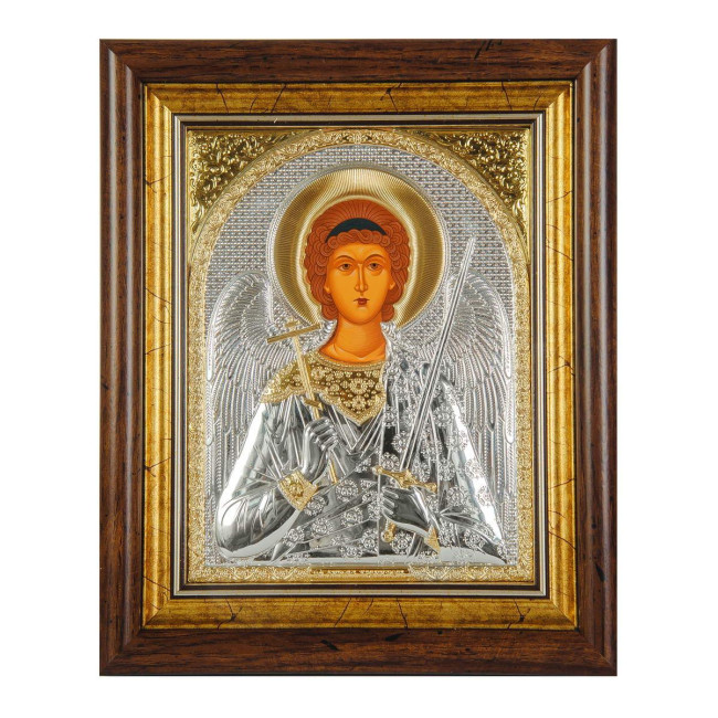Ікона Ангела 28,5х30,5 см в кіоті під склом, срібний оклад (Греція)