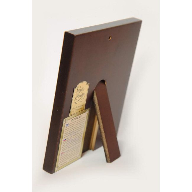 Ікона Ангела Хранителя 16,3х19,2см у срібному окладі з позолотою