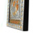 Свята Сім'я 12х15,5 см Срібна Ікона під Склом, обгорнута темною шкірою (Греція)