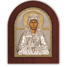 Ікона "Матрона Московська Блаженна" 15,6х19 см у срібному окладі (Греція)