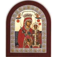 Ікона Божої Матері Нев'янучий цвіт 11х13 см в срібній рамці