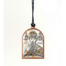 Срібна іконка на підвісці в автомобіль (срібло) 40х56 мм