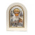 Миколай Чудотворець 15х21см на білому дереві, грецька срібна ікона