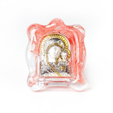 Ікона у Склі Мурано 4,5х5 см Казанська Богородиця (срібний оклад)