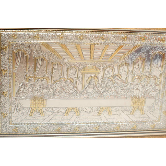 Таємна Вечеря 10,7х16см у срібному окладі 925 проби