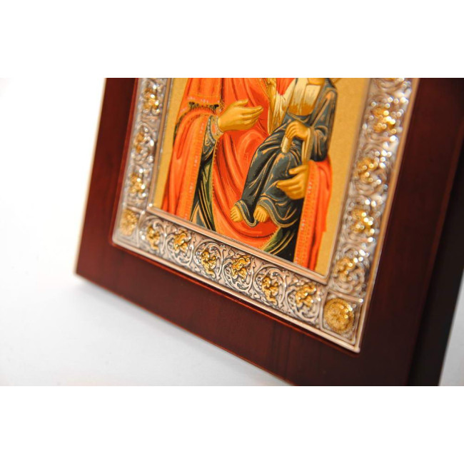 Іверська ікона Божої Матері 11х13 см у срібній рамці 925