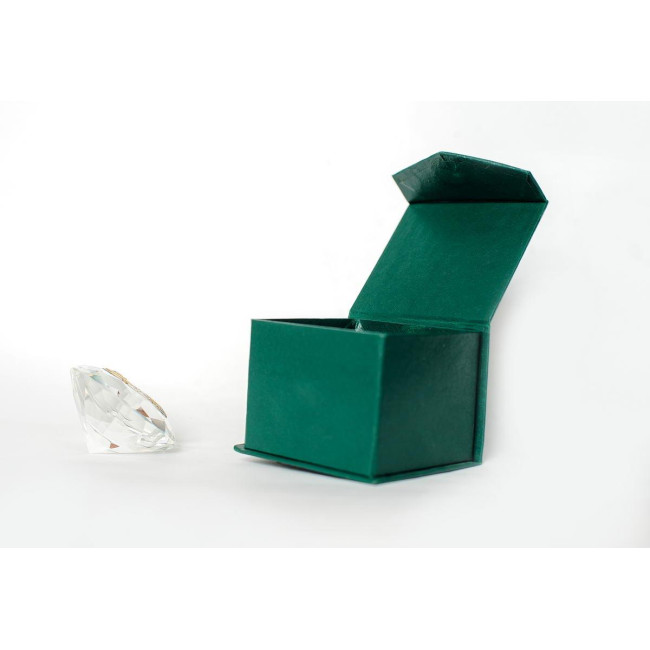 Серебряная икона "Ангел Хранитель" 8.1х8.1см в хрустальном стекле (Греция)