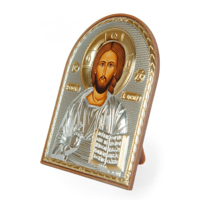 Ікона Спасителя Ісуса Христа 4х5,6см на пластиковому кіоті 