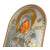 Икона серебряная Владимирская Божья Матерь 7,5х5,8см на пластиковой основе, Греция 