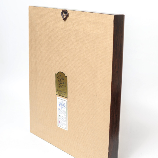 Ікона Володимирська Богородиця 25,7 х 23,3 см під склом у сріблі та позолоті (Божа Мати)