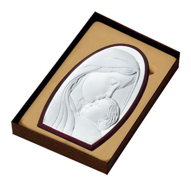 Срібна ікона Таємна Вечеря з позолотою (40х17см)