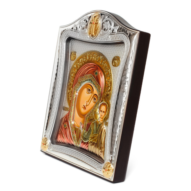 Вінчальна пара 20х25см. Весільних ікон Казанська Богородиця та Спаситель Ісус (під склом)