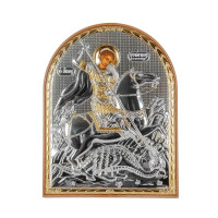 Образ Святой Георгий Победоносец 8,5х10,5см на пластиковой основе 