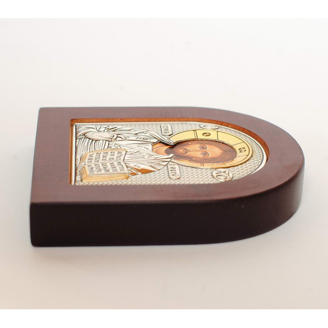 Спаситель Ісус Христос 8,5х10см Грецька ікона у сріблі та золоті (GOLD)